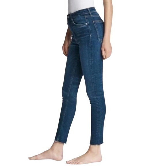 rag & bone Denim Nina High-Rise Ankle Cigarette Jeans in Atlantic Women Size 29 - Picture 1 of 11